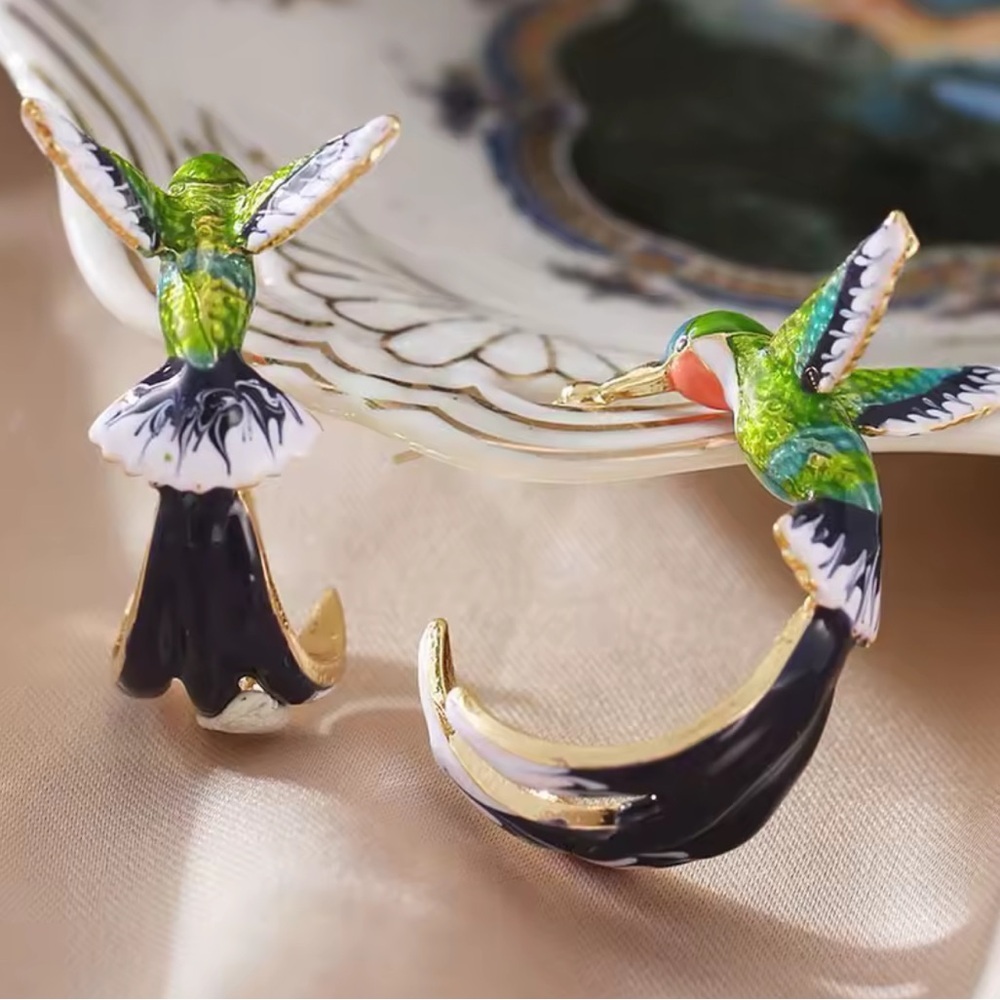 Colorful Hummingbird Earrings
